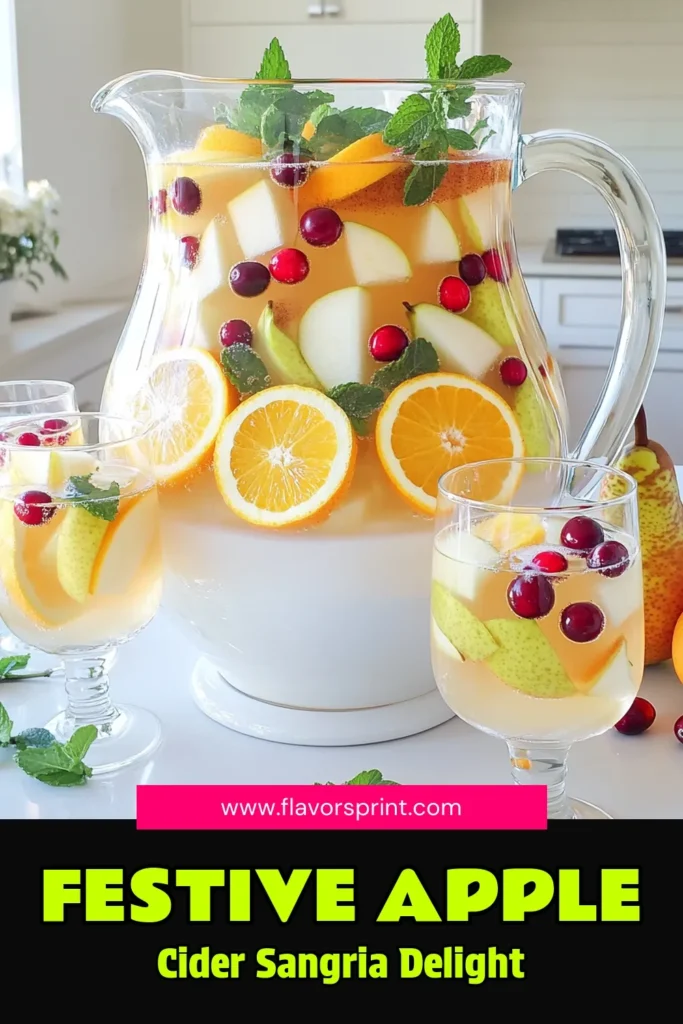 Get ready to elevate your fall gatherings with this refreshing Apple Cider Sangria Sparkler! Combining the rich flavors of apple cider with zesty citrus and festive cranberries, this easy recipe is perfect for any celebration. Just mix, chill, and top with sparkling water for a dazzling drink. Click through for the full recipe and impress your guests today! #AppleCiderSangria #FallDrinks #CocktailRecipes #EasyRecipes