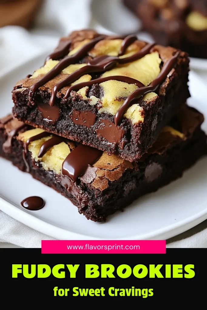 Indulge in the ultimate fudgy chewy brookies with this easy brookies recipe! These delicious brownie cookie bars combine the best of both worlds—rich, fudgy brownies and soft chocolate chip brookies. Perfect for any occasion, these dessert bars are sure to impress your friends and family. Get ready to bake and satisfy your sweet tooth! Save this recipe for a treat everyone will love! #BrookiesRecipe #FudgyChewyBrookies #BrownieCookieBars #EasyBrookies