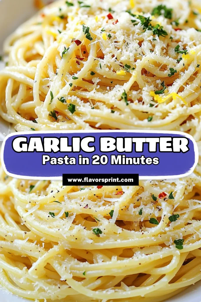 Discover the mouthwatering flavors of this Garlic Butter Parmesan Pasta! This Easy Garlic Linguine recipe features spaghetti with garlic butter, elevated by fresh lemon zest. Perfect for busy weeknights, it comes together in just 20 minutes. Tossed with Parmesan, garlic, and a hint of spice, it’s sure to impress! Don’t miss out—try this delectable dish today and save for later! #GarlicButterPasta #ParmesanPastaRecipe #SpaghettiWithGarlicButter #LemonZestPastaDish
