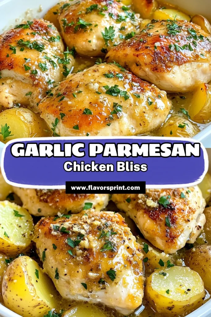 Enjoy a delicious and effortless meal with this Garlic Parmesan Chicken and Potatoes Crockpot recipe. This easy garlic chicken dinner features tender chicken breasts and baby potatoes cooked to perfection in your slow cooker. With savory garlic and rich Parmesan cheese, it’s the ultimate comfort food. Perfect for busy nights, this crockpot chicken recipe is sure to please the whole family. Save this recipe today! #GarlicParmesanChicken #CrockpotChickenRecipe #EasyGarlicChickenDinner #SlowCookerParmesanChicken