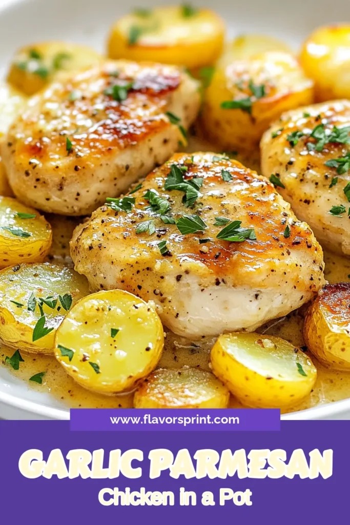 Discover the ultimate comfort food with this Crockpot Garlic Parmesan Chicken and Potatoes recipe! Enjoy tender, flavorful chicken and perfectly cooked baby potatoes, all made effortless in your slow cooker. This easy crockpot chicken recipe is perfect for busy nights. Indulge in the rich flavors of Parmesan chicken with potatoes. Try this savory dish today and make mealtime a breeze! Save this recipe for later! #CrockpotGarlicParmesanChicken #EasyCrockpotChickenRecipes #SlowCookerGarlicChicken #ChickenAndPotatoesRecipe