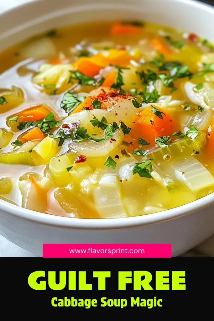 Discover a delicious and nutritious cabbage soup recipe perfect for your detox journey! Our healthy vegetable soup is not only a flavorful option but also one of the best slimming soup recipes. This low-calorie soup packs in the goodness of cabbage and veggies, making it a great choice for weight loss. Try this detox cabbage soup today and enjoy a bowl of health! Don't forget to save this recipe for later! #CabbageSoup #HealthyEating #WeightLossSoup #VegetableSoup