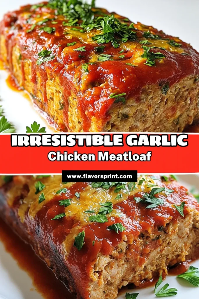 Discover the deliciousness of Garlic Parmesan Chicken Meatloaf, a healthy twist on a classic dish! This easy meatloaf with garlic is made with ground chicken and featuring grated Parmesan cheese for a flavorful kick. Perfect for a family dinner, this healthy chicken meatloaf recipe is both nutritious and satisfying. Don’t miss out on this unforgettable Ground Chicken Meatloaf Recipe—click to get cooking today! #MeatloafRecipes #HealthyEating #ChickenRecipes #ComfortFood