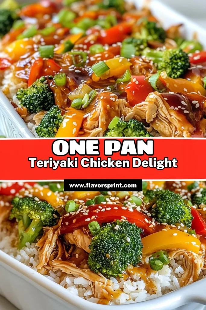 Discover the deliciousness of Teriyaki Chicken Casserole, an easy chicken casserole recipe that combines savory flavors with wholesome ingredients. Packed with tender chicken, jasmine rice, vibrant broccoli, and colorful bell peppers, this healthy rice casserole is perfect for busy nights. Enjoy a flavorful one-pan teriyaki dinner the whole family will love! Try this recipe today and simplify your meal planning! #TeriyakiChickenCasserole #EasyCasserole #HealthyDinner #OnePanMeal