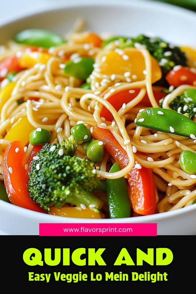Discover the ultimate veggie lo mein recipe with this quick lo mein stir-fry! Packed with colorful vegetables and vegetarian stir-fry noodles, it's a healthy vegetable stir-fry that's perfect for busy weeknights. In just 25 minutes, whip up a delicious meal that everyone will love. Save this easy lo mein recipe and enjoy a nutritious, mouthwatering dish tonight! #VeggieLoMein #LoMeinStirFry #HealthyEating #VegetarianRecipe