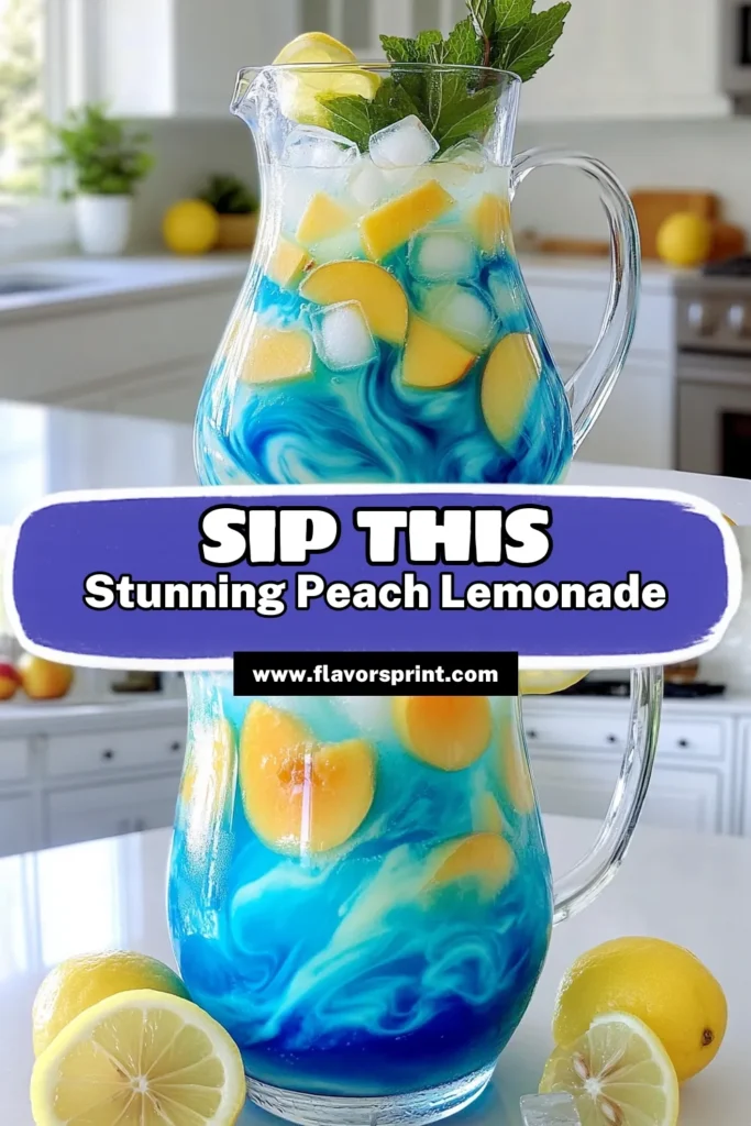 Cool down this summer with a refreshing Butterfly Peach Lemonade! This vibrant drink combines ripe peaches, butterfly pea flower tea, and zesty lemon for a delicious treat. Perfect for gatherings or a relaxing afternoon, this easy recipe is sure to impress. Ready to sip on something beautiful? Click through for the full recipe, including tips to perfect your drink! #ButterflyPeachLemonade #SummerDrinks #HealthyRecipes #RefreshingBeverages