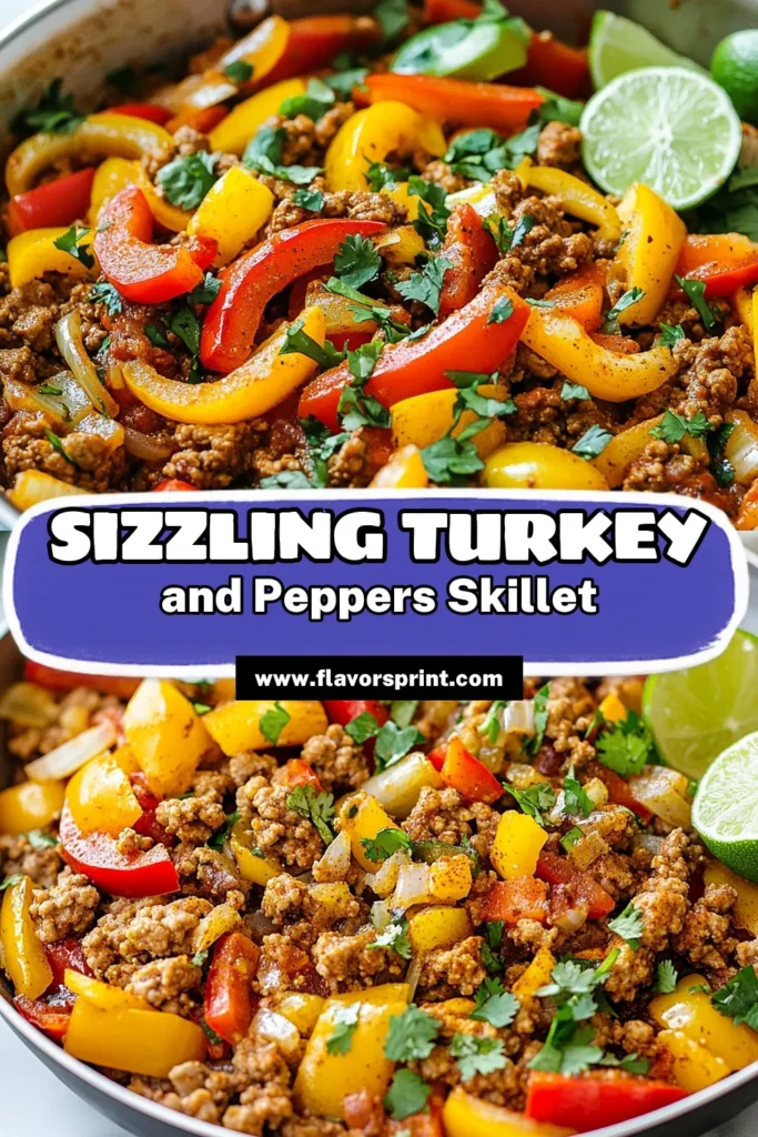 Discover this delicious ground turkey skillet recipe that combines zesty turkey and peppers for a quick and healthy dinner. Perfect for busy weeknights, this one-pan turkey recipe incorporates ground turkey, bell peppers, and black beans for a nutritious meal. In just 30 minutes, you can whip up this delightful dish that the whole family will love. Try it tonight and save for later! #HealthyMeals #TurkeyRecipes #QuickDinner #OnePanMeal