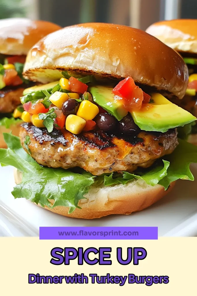 Get ready to spice up your dinner with this delicious turkey burger recipe! These spicy Southwest turkey burgers are packed with flavor, featuring black beans, corn, and jalapeños for a healthy twist on a classic favorite. Perfect for grilling, this grilled turkey burger recipe is not only easy to make but also satisfying and nutritious. Don't miss out – save and try this recipe today! #TurkeyBurgerRecipe #SpicyTurkeyBurgers #HealthyTurkeyBurgers #SouthwestTurkeyBurgers