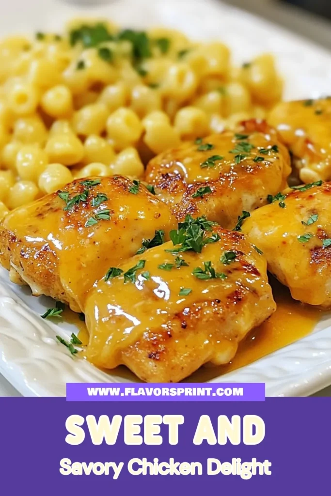 Elevate your dinner with this delicious Honey Garlic Butter Chicken recipe paired with creamy macaroni cheese. This easy chicken mac and cheese combines tender chicken glazed in a sweet honey garlic sauce with a comforting side of cheesy elbow macaroni. Perfect for quick dinner recipes, this meal is sure to impress! Save this recipe for a quick weeknight dinner the whole family will love! #HoneyGarlicChicken #EasyDinner #MacAndCheese #ChickenRecipes