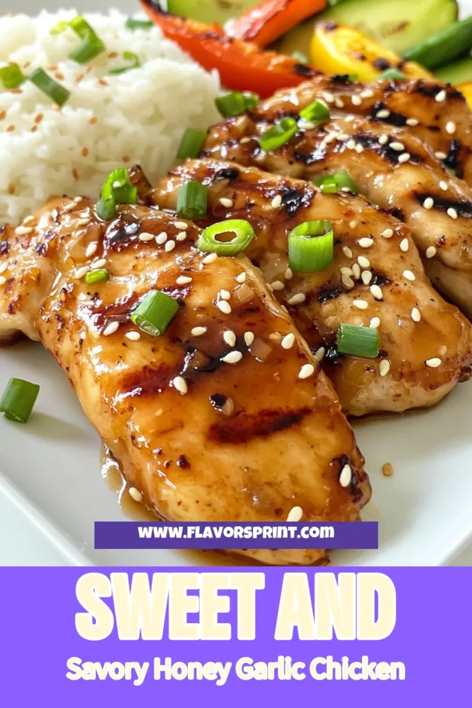 Elevate your dinner game with this delicious honey garlic chicken! This easy chicken breast recipe features juicy, baked honey garlic chicken marinated to perfection. Perfect for quick chicken dinner ideas, this marinated chicken recipe is a family favorite. Try it tonight for a meal everyone will love. Don't forget to save this recipe for your next cooking adventure! #HoneyGarlicChicken #EasyChickenBreastRecipes #BakedHoneyGarlicChicken #QuickDinnerIdeas