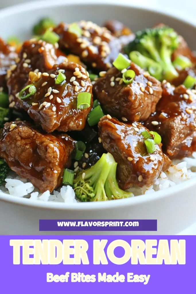 Savor the flavor with this Slow Cooker Korean Beef recipe! Made from tender beef chuck, this easy beef bites recipe is not only delicious but also gluten-free when you use tamari. Perfect for busy days, this savory Korean beef recipe takes just minutes to prep and transforms into a mouthwatering dish in your slow cooker. Try these delectable beef bites today and impress your family! Don't forget to save this recipe for later! #KoreanBeef #SlowCookerRecipes #GlutenFree #EasyMeals