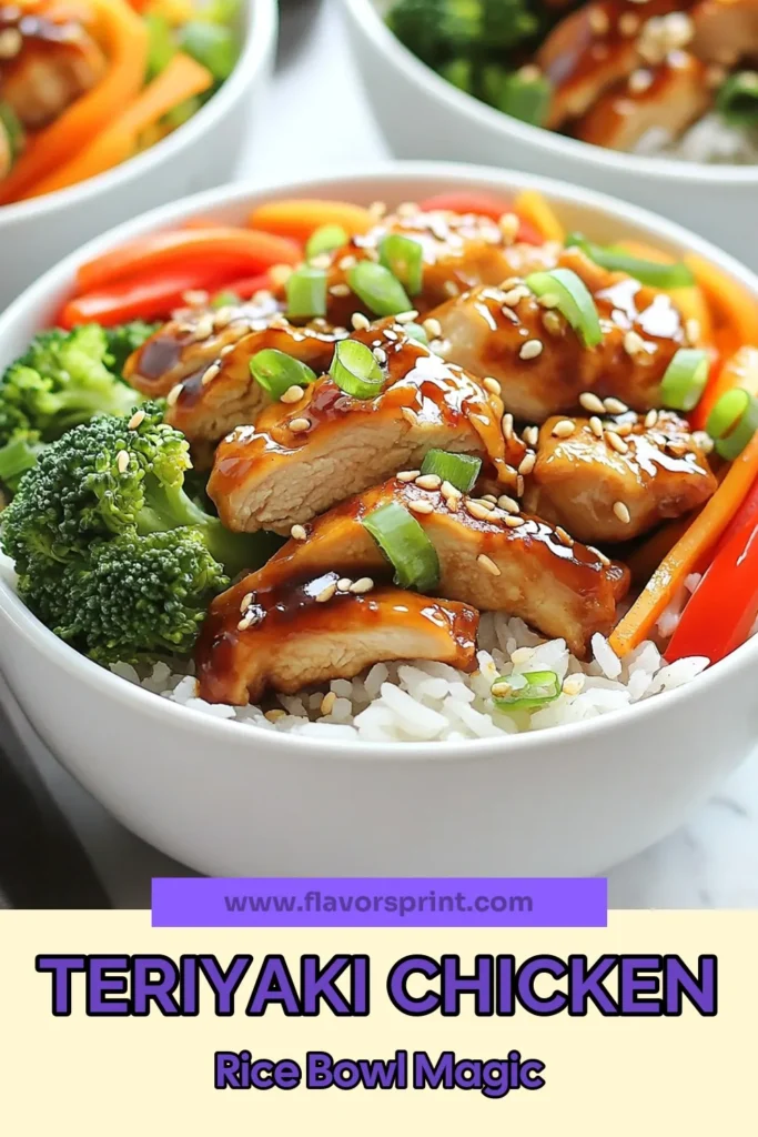 Looking for a quick and delightful meal? Try this easy teriyaki chicken recipe featuring tender chicken served over fluffy jasmine rice bowls. This chicken rice bowl is paired with colorful stir-fry teriyaki vegetables, making it a wholesome dinner option. Perfect for meal prep or a family feast! Save this recipe for a delicious weeknight dinner that everyone will love. Don’t wait, make your taste buds dance today! #TeriyakiChicken #ChickenRiceBowl #EasyDinner #RecipeIdeas