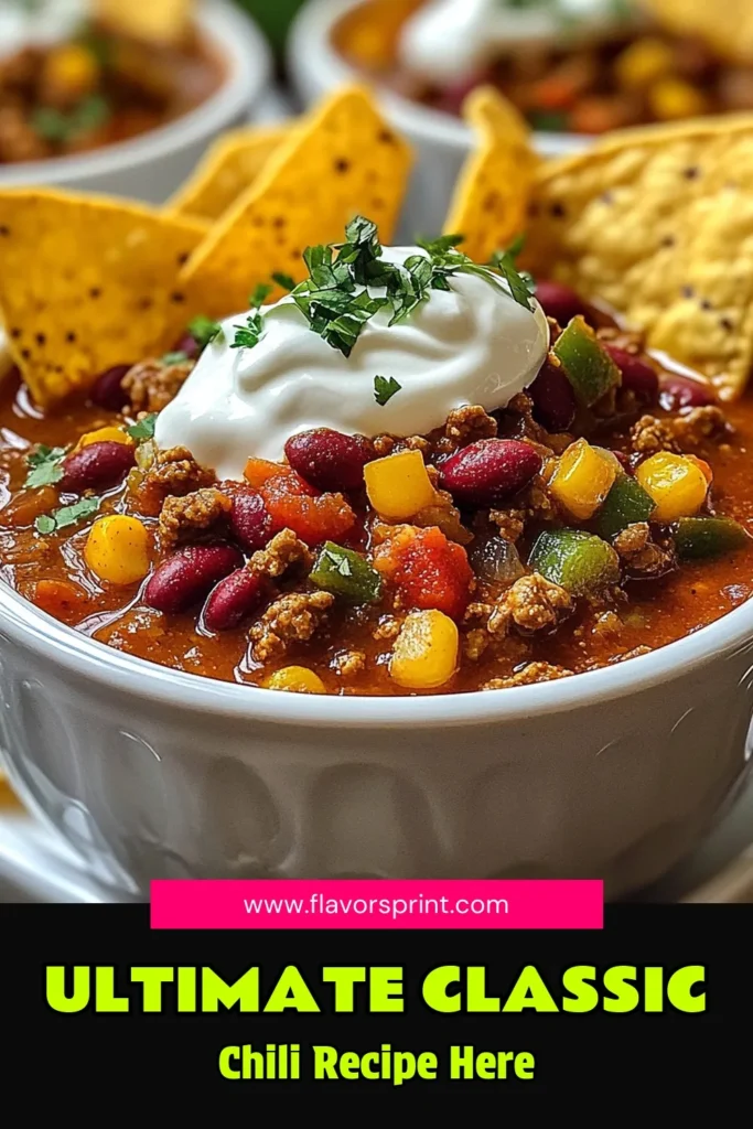 Looking for the perfect classic chili recipe? Try this award winning chili that's packed with flavor! It's a hearty chili with ground beef and homemade chili with beans that anyone can whip up. This easy chili recipe is perfect for busy weeknights or gatherings. Serve it with fresh toppings for an unforgettable meal. Click to save this delicious recipe and impress your friends today! #ClassicChili #AwardWinningChili #HeartyChili #EasyChiliRecipe