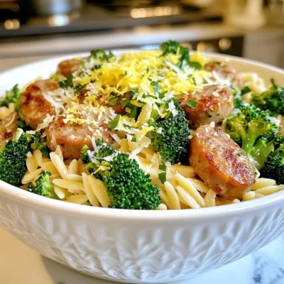 Chicken Sausage Broccoli Orzo Flavorful Weeknight Meal