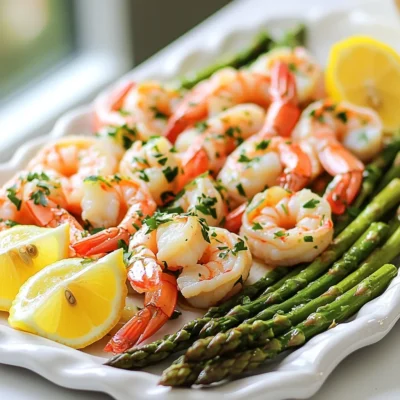 Sheet Pan Lemon Garlic Shrimp & Asparagus Delight