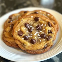 To make these thick and delightful cookies, you need: - 2 cups all-purpose flour - 1 teaspoon baking soda - 1/2 teaspoon salt - 1 cup unsalted butter, softened - 3/4 cup brown sugar, packed - 3/4 cup granulated sugar - 2 large eggs - 2 teaspoons vanilla extract - 1 cup semi-sweet chocolate chips - 1 cup milk chocolate chips - 1/2 cup chopped walnuts (optional) - Flaky sea salt for topping These ingredients create a rich base for your cookies. The mix of semi-sweet and milk chocolate chips gives a great flavor contrast. You can enhance your cookies by adding: - 1/2 cup chopped walnuts - Extra chocolate chips for a richer taste - A dash of cinnamon for warmth These optional ingredients add texture and flavor. Feel free to mix and match based on what you love. If you lack some ingredients, here are some swaps: - Use light brown sugar instead of granulated sugar for a deeper flavor. - Swap unsalted butter with coconut oil for a dairy-free version. - Replace eggs with flaxseed or applesauce for a vegan option. These substitutions keep the cookies tasty. Just remember that each change can slightly alter the final texture. {{ingredient_image_1}} To start, gather all your ingredients. You will need: - 2 cups all-purpose flour - 1 teaspoon baking soda - 1/2 teaspoon salt - 1 cup unsalted butter, softened - 3/4 cup brown sugar, packed - 3/4 cup granulated sugar - 2 large eggs - 2 teaspoons vanilla extract - 1 cup semi-sweet chocolate chips - 1 cup milk chocolate chips - 1/2 cup chopped walnuts (optional) - Flaky sea salt for topping First, preheat your oven to 350°F (175°C). Line two baking sheets with parchment paper. This helps prevent sticking and makes cleanup easier. Next, in a medium bowl, whisk together the flour, baking soda, and salt. Set this bowl aside for now. In a large mixing bowl, cream the softened butter with both sugars. Mix until it's light and fluffy, which should take about 2-3 minutes. This step adds air and helps cookies rise. Once mixed, add the eggs one at a time. Be sure to mix well after each egg. Then, stir in the vanilla extract. Gradually mix the dry ingredients into the wet mixture. Stir until just combined. Over-mixing can make cookies tough, so be gentle! Now, fold in the semi-sweet and milk chocolate chips. If you want, add in the chopped walnuts for some crunch. Using a cookie scoop or a tablespoon, drop generous mounds of dough onto your prepared baking sheets. Make sure to leave space between each cookie. They will spread a little as they bake. Sprinkle a light pinch of flaky sea salt on top of each mound of cookie dough. This enhances the flavor and adds a nice finish. Bake the cookies for 12-15 minutes. The edges should turn lightly golden, but the centers should stay soft. After baking, remove the sheets from the oven. Let the cookies cool on the baking sheet for 5 minutes. This helps them set before moving. Carefully transfer the cookies to a wire rack to cool completely. For a fun touch, serve the cookies on a decorative plate. You can even drizzle melted chocolate on top for extra flair. Enjoy them warm with a glass of milk! To get that thick and chewy cookie, use softened butter. Cream it well with the sugars. This step adds air, which helps the cookie rise. Don’t skip the resting time; letting the dough chill for 30 minutes makes a huge difference. Cold dough also helps keep the cookies thick. One big mistake is over-mixing the dough. Mix just until combined; too much mixing can make cookies tough. Also, don’t skip the flaky sea salt on top. It adds a nice contrast to the sweet chocolate. Lastly, avoid pressing the cookies flat before baking. Let them keep their shape! Look at the edges first. They should be golden brown. The center might look soft, and that’s okay. Remember, cookies continue to cook on the baking sheet after you take them out. If they look too baked, they can turn dry. Trust your eyes and take them out a bit early if needed! Pro Tips Chill the Dough: For thicker cookies, chill the dough for at least 30 minutes before baking. This helps the cookies hold their shape and enhances the flavor. Use Quality Chocolate: Opt for high-quality chocolate chips for the best flavor. A mix of semi-sweet and milk chocolate creates a delicious contrast. Don’t Overbake: Keep an eye on your cookies while baking. They should be golden around the edges but still soft in the center to maintain a chewy texture. Experiment with Add-ins: Feel free to add in your favorite nuts, dried fruits, or even a sprinkle of espresso powder for an extra flavor boost. {{image_2}} You can make these cookies gluten-free easily. Substitute all-purpose flour with a gluten-free blend. Look for blends that include xanthan gum, as it helps with texture. Follow the same steps in the recipe. Your cookies will still taste great! Want to mix it up? Try adding fun flavors! You can include: - 1/2 cup of shredded coconut - 1/2 cup of dried fruit like cranberries or cherries - 1 teaspoon of espresso powder for a coffee kick These add-ins will make your cookies unique and tasty. If you love chocolate, switch it up! Use different types of chocolate chips. You can try: - Dark chocolate chips for a richer taste - White chocolate chips for a sweeter treat - Even peanut butter chips for a fun twist Mix and match to create your perfect cookie! To keep your thick two chip chocolate chip cookies fresh, use an airtight container. Place a piece of wax paper between layers to prevent sticking. Store them at room temperature for up to five days. If you want them to last longer, consider freezing them. Freezing cookies is easy and a great way to save some for later. First, let the cookies cool completely. Then, place them in a single layer on a baking sheet. Freeze for about an hour, or until firm. After that, transfer them to a freezer bag. They can stay in the freezer for up to three months. To enjoy your cookies warm again, preheat your oven to 350°F (175°C). Place the cookies on a baking sheet and heat for about 5-10 minutes. This warms them up and brings back that fresh-baked taste. You can also use the microwave for a quick fix. Heat each cookie for about 10-15 seconds. Enjoy! Yes, you can use just one type of chocolate chip. If you prefer, use semi-sweet or milk chocolate. The flavor will change slightly but will still taste great. I love the mix of both chips for added texture and taste. But if you want a richer chocolate flavor, go with dark chocolate chips. To make cookies thick and chewy, use more flour and less baking soda. The right ratio of butter and sugar helps too. Chilling the dough before baking also helps keep them thick. When you scoop the dough, make big mounds. This keeps the cookies from spreading too much in the oven. To stop cookies from spreading too much, chill the dough for at least 30 minutes. Use a cookie scoop to keep the size even. Also, make sure your oven is at the right temperature. If it’s too hot, the cookies will spread fast. Lastly, don’t skip the parchment paper; it helps the cookies hold their shape. In this post, we covered key ingredients and how to bake cookies perfectly. I shared steps for preparation, baking, and cooling. I also listed tips to avoid common mistakes and achieve a great texture. You can even explore fun variations and storage tips. Remember, baking is all about practice. Keep experimenting with flavors and techniques. Enjoy the journey of making the best cookies your way!