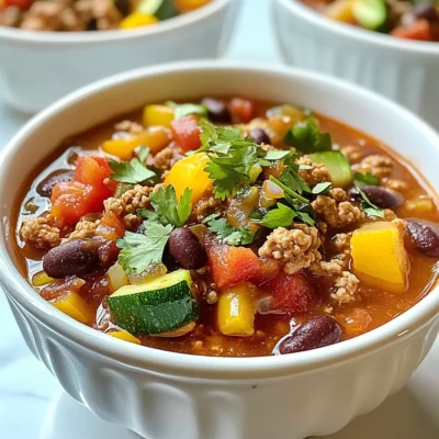 Ground Turkey Harvest Chili Hearty and Flavorful Dish