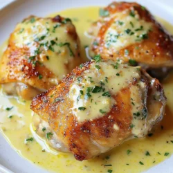 - 6 chicken thighs (bone-in, skin-on for extra flavor) - 4 cloves garlic, minced - 1 cup grated Parmesan cheese - 1/2 cup chicken broth - 1/4 cup heavy cream - 1 tablespoon olive oil - 1 teaspoon dried Italian herbs (oregano, thyme, basil) - Salt and pepper to taste - Fresh parsley, chopped (for garnish) To make Crockpot Garlic Parmesan Chicken Thighs, you need fresh and high-quality ingredients. The star of this dish is the chicken thighs, which should be bone-in and skin-on. This choice adds rich flavor and keeps the meat moist. Using garlic brings a wonderful aroma and taste. You can use fresh garlic for the best flavor. Grated Parmesan cheese adds creaminess and a salty touch. The chicken broth and heavy cream create a luscious sauce that soaks into the meat. Don't forget the dried Italian herbs. They give a great taste profile to the dish. Season the chicken with salt and pepper to enhance all these flavors. Finally, fresh parsley adds a pop of color and freshness when you serve the dish. Gather all these ingredients before you start cooking. This way, you'll be ready to create a delightful meal! {{ingredient_image_1}} First, season the chicken thighs with salt and pepper. This helps bring out the flavor. Using skin-on chicken is key. The skin adds rich flavor and makes the meat juicy. Next, heat olive oil in a skillet over medium heat. Add the minced garlic and sauté for 1-2 minutes. Stir it carefully to avoid burning. You want it fragrant, not brown. This step adds depth to the dish. Now, layer the chicken thighs in the crockpot. Pour the sautéed garlic over the chicken. This ensures every piece gets that garlic goodness. In a separate bowl, mix chicken broth, heavy cream, and dried herbs. Pour this mix over the chicken. Cover the crockpot and set it to cook. You can choose low for 5-6 hours or high for 3-4 hours. The chicken is done when it is tender and fully cooked. Use a meat thermometer to check. Aim for 165°F (75°C) for safety. When done, carefully lift the chicken from the crockpot. Drizzle the sauce over the chicken thighs. Garnish with chopped parsley for a fresh touch. This adds color and flavor to your dish. Enjoy your delicious meal! To add more flavor to your dish, try these simple tips: - Use smoked paprika for a smoky taste. - Add a pinch of red pepper flakes for heat. - Try fresh herbs like rosemary or thyme. If you want to substitute heavy cream, consider these options: - Use Greek yogurt for creaminess without the fat. - Coconut milk adds a nice twist with a hint of sweetness. - Silken tofu blended until smooth can work well, too. For crispy skin on your chicken, follow these best practices: - Sear the chicken in a hot pan before placing it in the crockpot. - Keep the skin side up in the crockpot to allow it to crisp. Resting the chicken is also key. Let it sit for a few minutes before serving. This helps the juices settle, keeping the meat moist and tender. When choosing chicken thighs, consider bone-in versus boneless: - Bone-in thighs add more flavor and moisture. - Boneless are quicker to cook and easier to serve. If you have a different crockpot model, adjust cooking times: - For a smaller model, check for doneness 30 minutes early. - A larger model may need extra time. Always use a meat thermometer to ensure the chicken reaches 165°F. Pro Tips Use Bone-in, Skin-on Thighs: These cuts provide more flavor and moisture, resulting in a richer dish. Don’t Skip Sautéing Garlic: Sautéing garlic before adding it to the crockpot helps to release its essential oils, enhancing the overall flavor of the dish. Adjust Seasonings to Taste: Feel free to add more herbs or spices based on your preference, ensuring the dish is perfectly tailored to your palate. Garnish for Freshness: Fresh parsley not only adds color but also a burst of freshness that complements the rich flavors of the chicken. {{image_2}} You can switch up the cheese in this dish. Try using mozzarella or cheddar. These cheeses melt well and add a nice taste. For more nutrition, add vegetables like spinach or bell peppers. They will cook down and blend right in with the chicken. If you need to make this dish gluten-free, use gluten-free chicken broth. This keeps it safe for those with allergies. For dairy-free options, swap the heavy cream with coconut cream. This gives a creamy texture without dairy. Pair your chicken thighs with sides like steamed broccoli or a fresh salad. These options add color and crunch. You can also serve the chicken over pasta or rice. The sauce from the crockpot will soak into the pasta or rice for extra flavor. To keep your Crockpot Garlic Parmesan Chicken Thighs fresh, follow these tips: - Let the chicken cool to room temperature. - Place it in an airtight container. - Store it in the refrigerator. You can safely store leftovers for up to 3 days. If you want to keep it longer, consider freezing it. To reheat chicken thighs, you have a few good methods: - Use the microwave for quick reheating. Place the chicken on a plate and cover it with a damp paper towel to keep it moist. - For oven reheating, preheat to 350°F (175°C). Place the chicken in a baking dish and cover it with foil. Heat for about 20 minutes. Always check the internal temperature. It should reach 165°F (74°C) for safe eating. This helps retain the chicken's tender texture. You can use chicken breasts or drumsticks. Both cuts work well in this recipe. If you choose chicken breasts, they might cook faster. Drumsticks have a nice flavor too. Just keep an eye on the cooking time. Yes, you can cook it on high. Set your crockpot to high for 3 to 4 hours. The chicken will still be tender and juicy. Just remember to check it a little earlier than if you cooked it on low. Check the internal temperature. It should reach 165°F (75°C) for safe eating. Use a meat thermometer for best results. If you don’t have one, make sure the juices run clear when you cut into it. Yes, you can freeze leftovers. Let the chicken cool down first. Place it in an airtight container or freezer bag. It will keep for up to 3 months. To thaw, put it in the fridge overnight before reheating. This recipe for chicken thighs offers a simple yet tasty dish. We covered ingredients, cooking methods, and tips for a better meal. The step-by-step guide makes it easy for you to follow along. Don’t forget to try variations and different flavors. With a few tweaks, you can make it your own. Enjoy this delicious dish with friends and family. Cook with confidence and have fun in the kitchen!