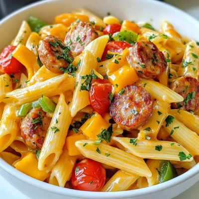 One Pot Creamy Cajun Sausage Pasta Delight