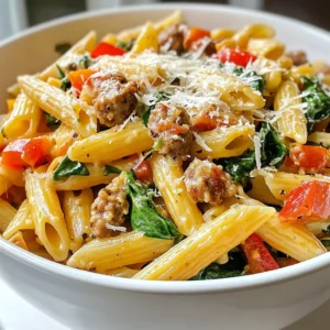 One Pot Cheesy Sausage Pasta Easy and Quick Recipe