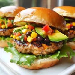 To make these tasty burgers, you need: - 1 lb ground turkey - 1/2 cup black beans, drained and rinsed - 1/4 cup corn kernels (fresh or frozen) - 1/4 cup diced red bell pepper - 1 small jalapeño, seeded and finely chopped - 1 teaspoon cumin - 1 teaspoon chili powder - 1/2 teaspoon smoked paprika - 1/2 teaspoon garlic powder - 1/4 teaspoon cayenne pepper (adjust to taste) - Salt and pepper to taste These main ingredients come together to create a flavorful base. The ground turkey provides protein, while the black beans and corn add texture and taste. Sometimes, the mixture may be a bit loose. If that happens, add: - 1/4 cup breadcrumbs The breadcrumbs help hold everything together. They ensure the patties stay firm while cooking. To make your burger extra special, consider these toppings: - Avocado slices - Lettuce - Salsa - Whole wheat burger buns These toppings add freshness and flavor. They also make your burger look amazing on the plate. Enjoy experimenting with different combinations! {{ingredient_image_1}} In a large bowl, combine the ground turkey, black beans, and corn. Add the diced red bell pepper and jalapeño for a spicy kick. Sprinkle in the cumin, chili powder, smoked paprika, garlic powder, cayenne pepper, salt, and pepper. Mix it all well. If the mixture feels loose, add some breadcrumbs. This helps hold the burgers together. Next, divide your mixture into four equal parts. Roll each part into a ball, then flatten it into a patty. Make sure the patties are compact. This step is key to keeping them from falling apart on the grill. Now it's time to grill! Preheat your grill or grill pan to medium-high heat. Lightly brush the grill with olive oil to stop sticking. Place your patties on the grill and cook them for about 5-6 minutes on each side. They should reach an internal temperature of 165°F (74°C) and have nice grill marks. In the last few minutes, toast your whole wheat buns on the grill. Once everything is cooked, assemble your burgers with avocado, lettuce, and salsa. Enjoy your delicious meal! To keep your turkey burgers juicy, use a mix of ingredients. Adding black beans and corn helps. They create moisture and flavor. If your mixture feels loose, add breadcrumbs. This keeps everything together and adds texture. Make sure you do not overmix. This can make the burgers tough. Preheat your grill well before cooking. This helps the burgers get nice grill marks. Brush the grill with olive oil to prevent sticking. Cook the burgers for 5-6 minutes on each side. Use a meat thermometer to check for 165°F. This ensures your burgers are safe to eat. Avoid pressing down on the burgers. This releases juices and dries them out. For a great meal, serve your burgers with fresh sides. Here are some ideas: - Sweet potato fries - Grilled vegetables - Corn on the cob - A light salad with lime dressing These options balance the spice and add freshness to your plate. Pro Tips Let the Mixture Chill: Allow the turkey mixture to rest in the refrigerator for about 30 minutes before forming patties. This helps the flavors meld and makes the patties easier to handle. Experiment with Spices: Feel free to adjust the spices according to your heat preference. Adding more cayenne or even some chipotle powder can enhance the spiciness! Don’t Overcook: To maintain the juiciness of your turkey burgers, be careful not to overcook them. Use a meat thermometer to ensure they reach an internal temperature of 165°F (74°C). Perfect Toppings: Try adding different toppings like pepper jack cheese, pickled onions, or a dollop of Greek yogurt for a creamy contrast to the spicy flavors. {{image_2}} You can change the taste of your spicy Southwest turkey burgers by adding different spices. Try adding smoked paprika for a deeper flavor. A dash of oregano can bring a nice touch too. If you want more heat, increase the cayenne pepper. You can also play with flavors by using taco seasoning instead of individual spices. This can make your burger taste even more exciting! If you want a meatless option, make black bean patties. Use the same ingredients, but swap the ground turkey for mashed black beans. You can add corn and diced peppers for extra taste. Season with cumin and chili powder just like in the original recipe. Shape this mixture into patties and grill them. They will be tasty and filling! Toppings can change everything about your burger. Instead of avocado, try slices of fresh tomato or pickled red onions. You can also add cheese, like pepper jack for a spicy kick. If you love crunch, consider adding coleslaw. It adds texture and flavor. Don’t forget your favorite sauces! Chipotle mayo or creamy ranch can make your burger extra special. After you enjoy your spicy turkey burgers, store leftovers in an airtight container. Place them in the fridge. They stay fresh for up to three days. Ensure the burgers cool down before sealing. This helps keep them moist. To freeze your turkey burgers, wrap each one in plastic wrap. Then, place them in a freezer bag or container. They can stay frozen for up to three months. To enjoy later, just take them out and let them thaw in the fridge overnight. When you’re ready to eat the leftovers, heat them up right. You can use a skillet or an oven. If using the oven, preheat it to 350°F (175°C). Heat the burgers for about 10 minutes or until hot. This method keeps them juicy. If using a skillet, warm them over medium heat for about 5 minutes on each side. Enjoy your tasty meal again! Yes, you can use ground chicken. It works well with this recipe. Both meats have a similar texture. The taste may be slightly different, but it will still be delicious. Just ensure you cook it fully. If you don't have jalapeños, try using green bell peppers. They add crunch without the heat. You can also use a pinch of red pepper flakes for spice. Adjust to your taste for a milder flavor. To make these burgers gluten-free, skip the breadcrumbs. You can also use gluten-free breadcrumbs if you prefer. Just check the label for safe ingredients. Always make sure the buns are gluten-free too. The ideal internal cooking temperature for turkey burgers is 165°F (74°C). Use a meat thermometer to check. This ensures the burgers are safe to eat and juicy. Cooking them at this temperature keeps them tender and flavorful. In this post, we explored how to make spicy Southwest turkey burgers. We covered ingredients, steps to prepare, and tips to keep them moist. Variations like black bean patties and alternative toppings offer great options. Remember to store leftovers properly and follow reheating tips to enjoy them later. With these ideas, you’ll create tasty burgers that everyone loves. Get ready to impress at your next meal!