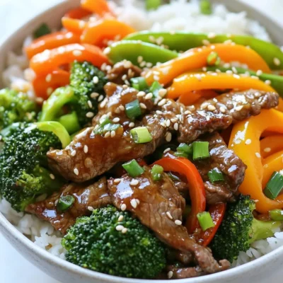 Garlic Veggie Beef Stir-Fry Bowls Quick and Easy Meal
