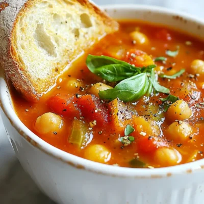 Cozy Tomato Chickpea Soup Flavorful and Nourishing Meal