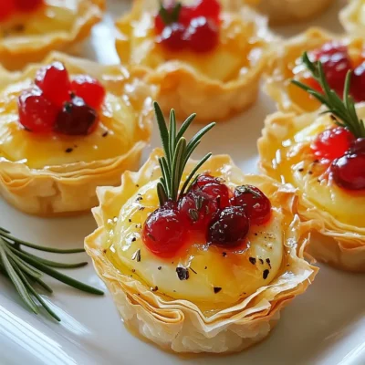 Savory Cranberry Brie Tartlets Easy Festive Appetizer