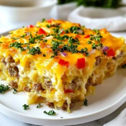 Sausage Hash Brown Breakfast Casserole Delight