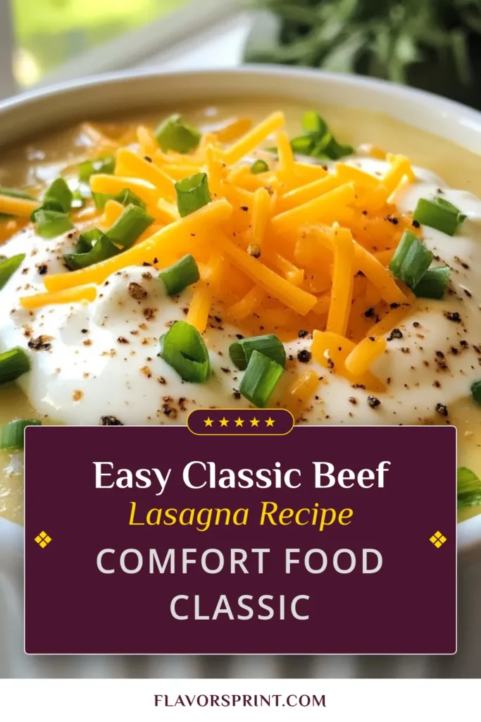 Indulge in this delicious Loaded Outback Potato Soup recipe, a creamy delight made with bacon that captures the essence of a popular restaurant classic. This hearty potato soup recipe is not only easy to make but also perfect for quick dinners. Enjoy the rich flavors of this Outback potato soup copycat that will warm your soul. Try this comforting creamy potato soup with bacon today! Save for later! #PotatoSoup #QuickDinner #ComfortFood #SoupLovers