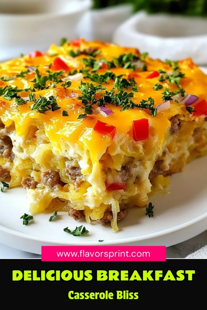 Start your mornings right with this delicious Sausage Hash Brown Breakfast Casserole! Perfect for brunch, this easy egg casserole combines savory breakfast sausage, cheesy goodness, and crispy hash browns into one satisfying dish. Ideal for gatherings or a cozy weekend meal, this cheesy hash brown casserole will be a hit at your table. Try this recipe for an unforgettable breakfast experience! Don't forget to save it! #BreakfastCasseroleRecipes #BrunchRecipesWithSausage #EasyEggCasserole #CheesyHashBrownCasserole